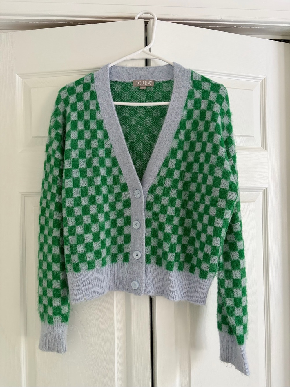 J. Crew • Checkered Cardigan